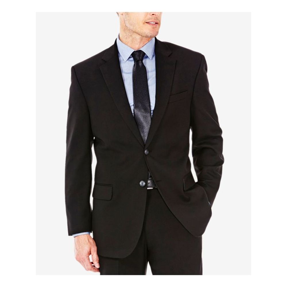 J.M. HAGGER Mens Black Single Breasted, Classic Fit Stretch Blazer 38R